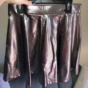 forever 21 shiny grey skirt
